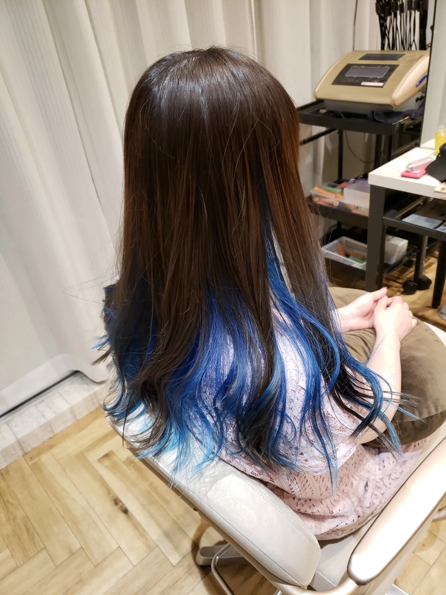 ブルーインナーカラー☆