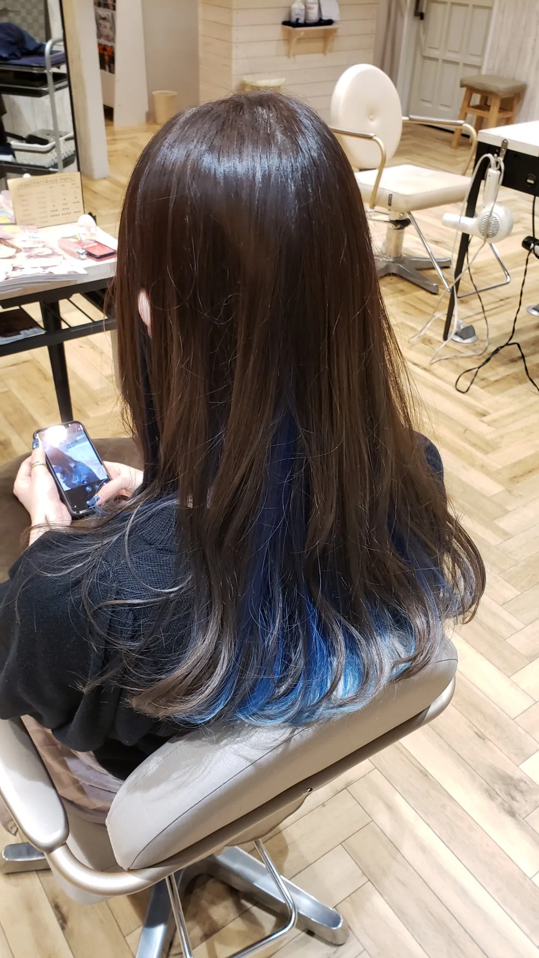 ブルーインナーカラー☆