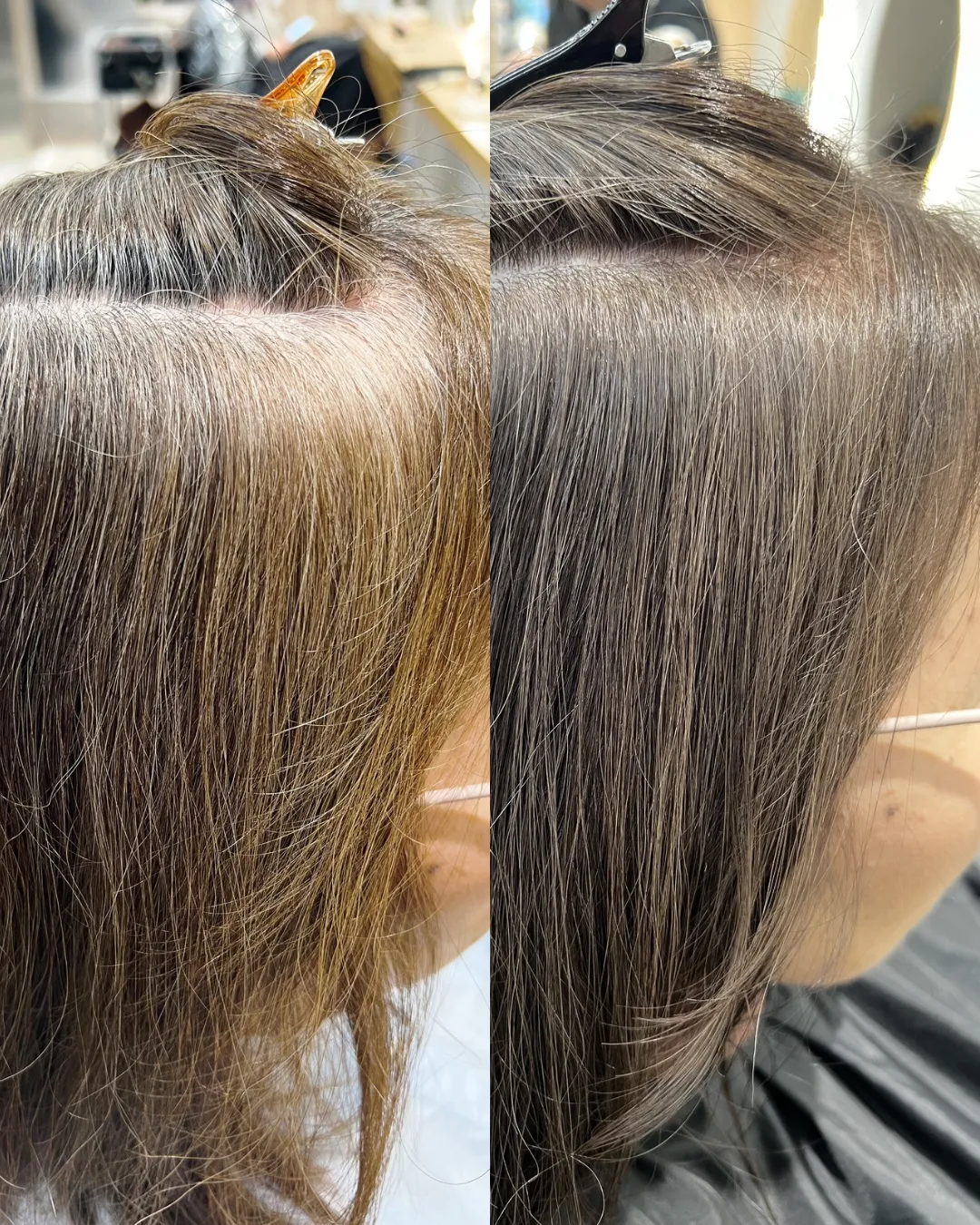 ブリーチを使わずに白髪ぼかし